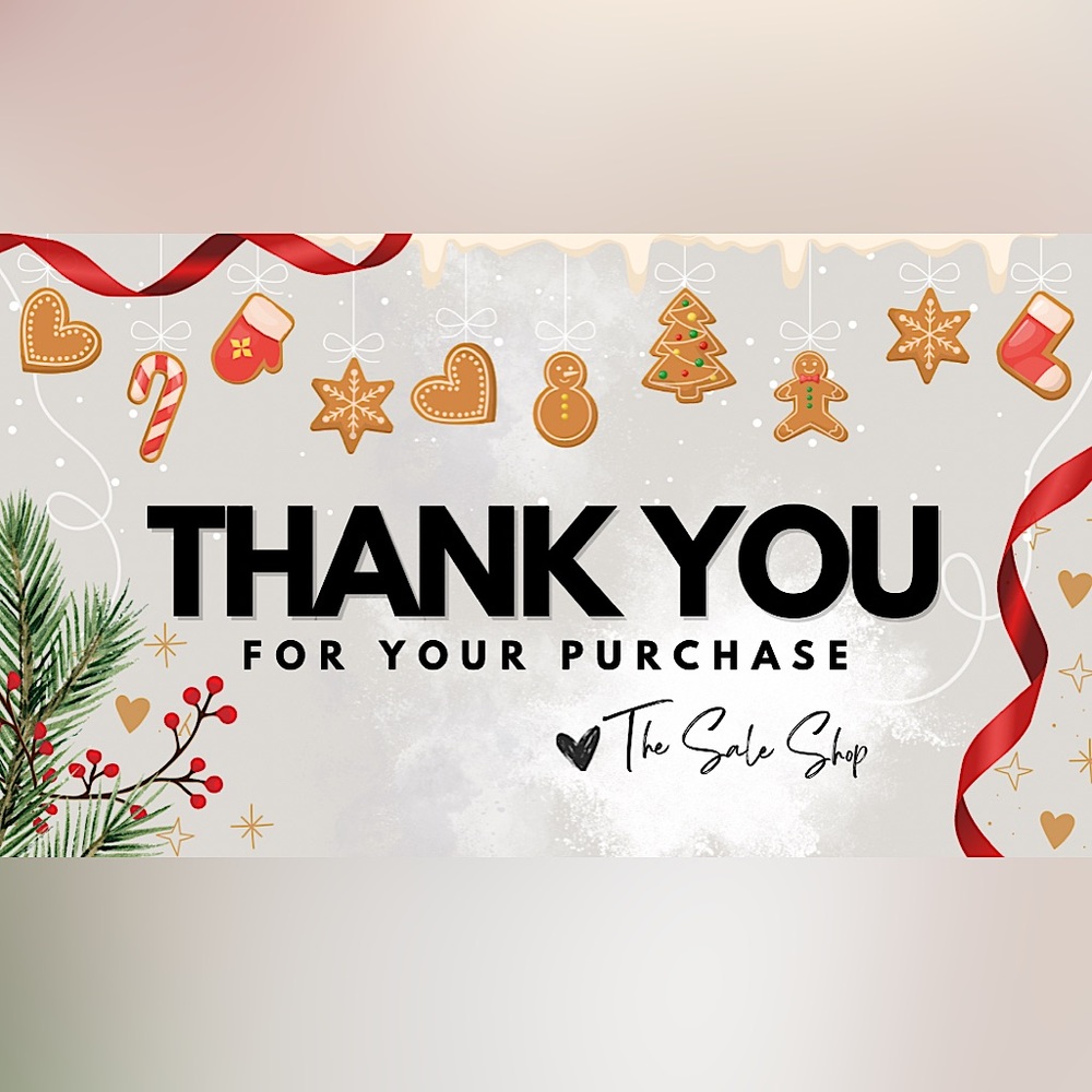 (50) Custom Holiday Thank You Cards